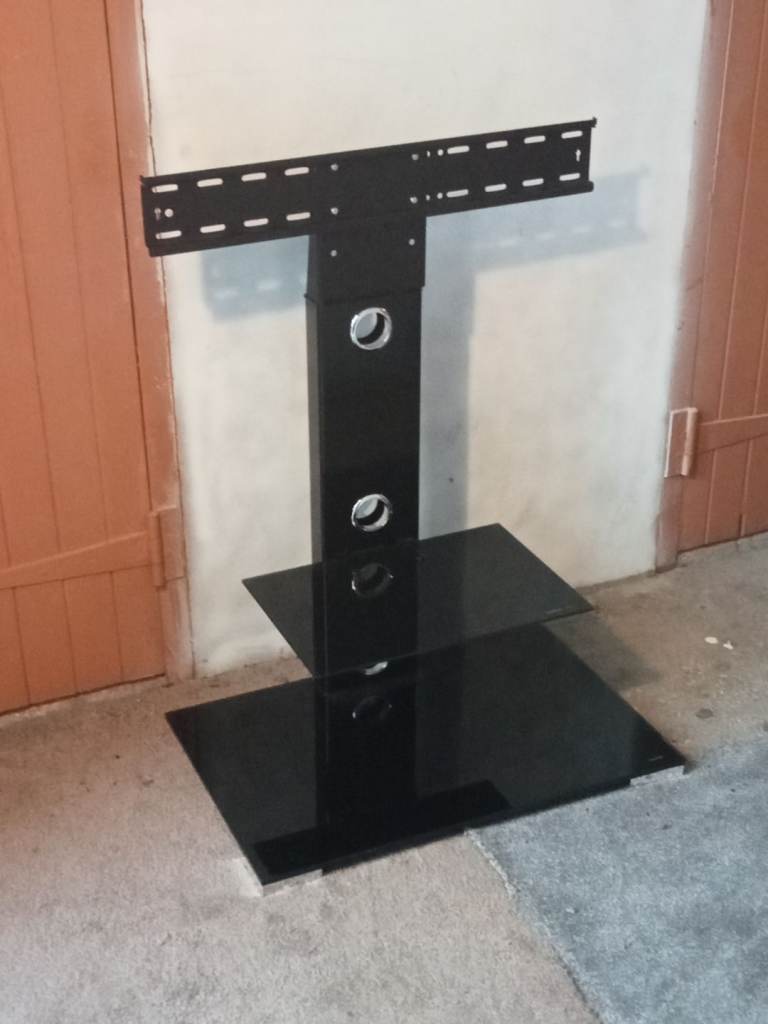 Black Glass TV Stand 
