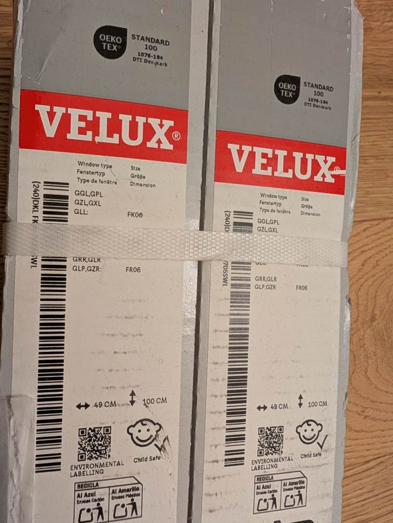 2 velux blackout blinds for velux roof window