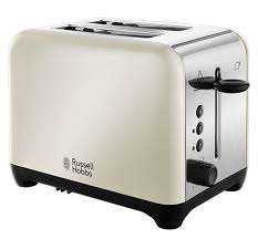 Russell Hobbs 24103 Waverley 2 Slice Toaster Stainless Steel Cream