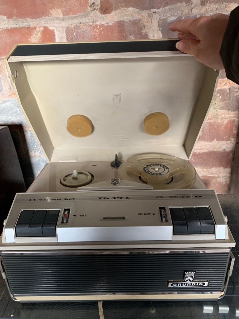 vintage Grundig TK 17 L reel-to-reel tape recorder. 