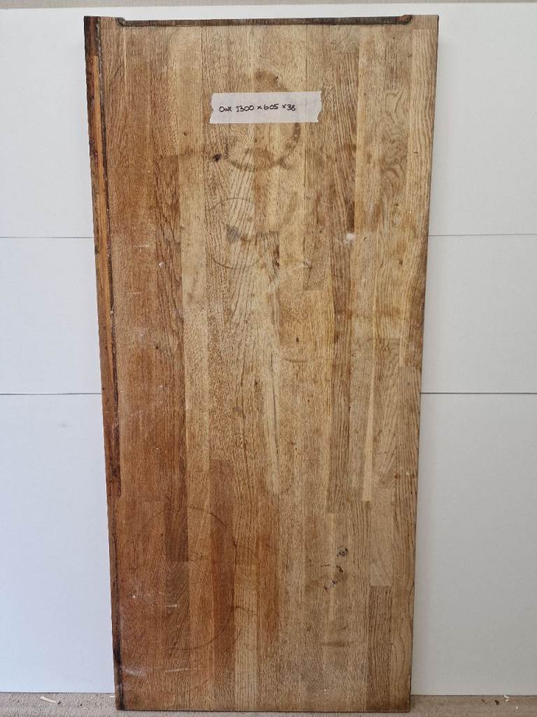 Kitchen Worktop - Solid Wood Oak - 1300 x 605 x 38mm - Reclaimed