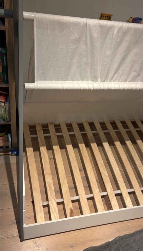 Adventure Grey Wooden Teepe Cabin Bed with Fabric Canopy For kids