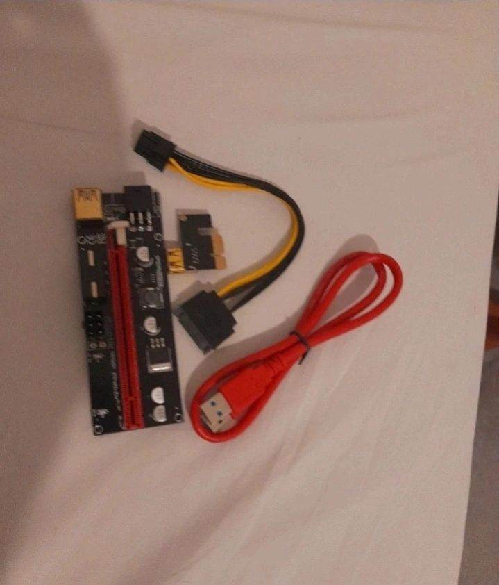 6x Powered Riser Adapter Graphics Card Extension Cable Extender