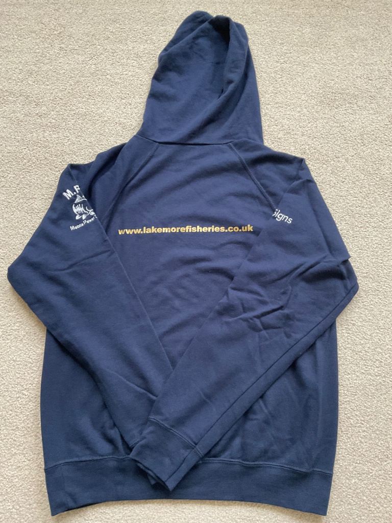 New Lakemore fisheries fishing hoodie hoody size medium