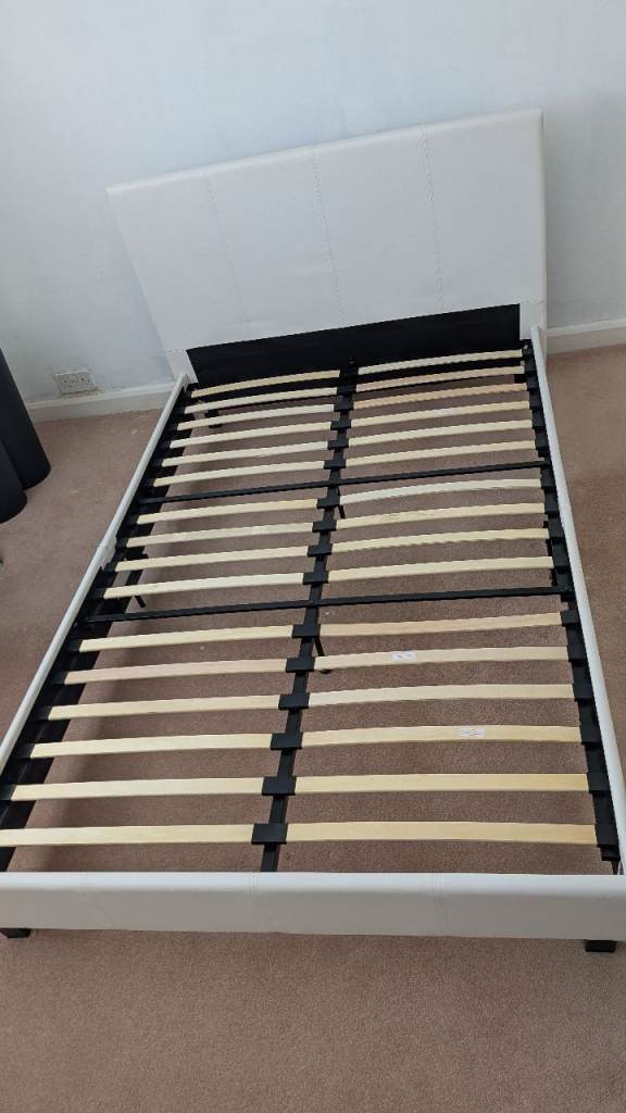 Faux leather bed frame 