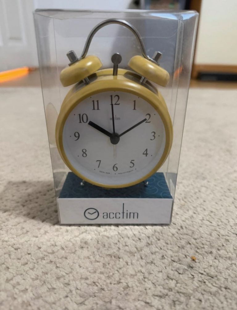 Acctim Yellow Alarm Clock – Brand New in Box