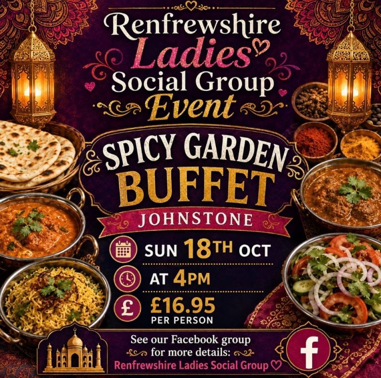 Renfrewshire Ladies Social Group Event , Indian Buffet