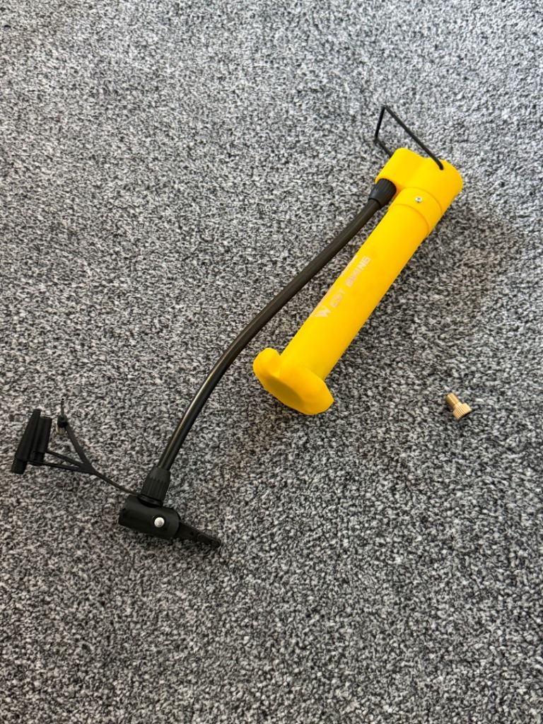 Yellow Bike Pump with Needle Valve – Good Condition