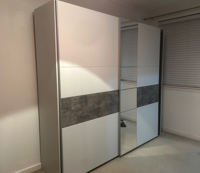 Large Rauch Möbel Korbach Sliding Door wardrobe with mirror 