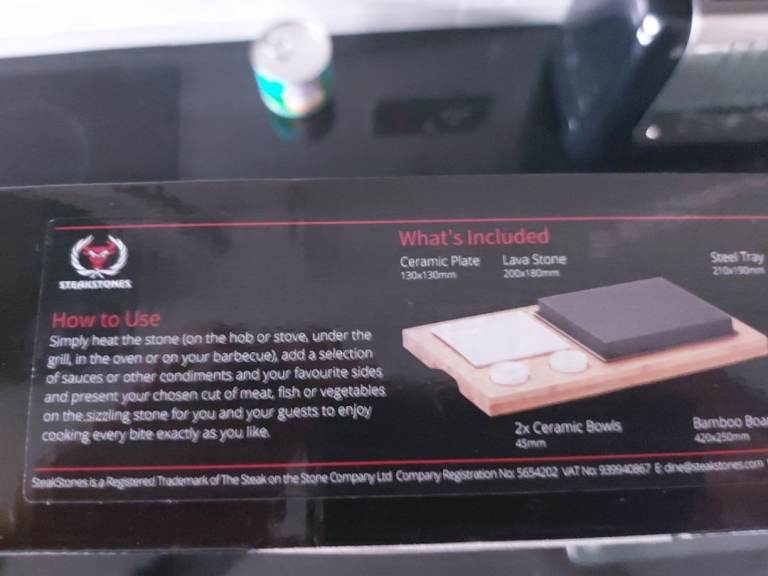 Steak stone cooking set