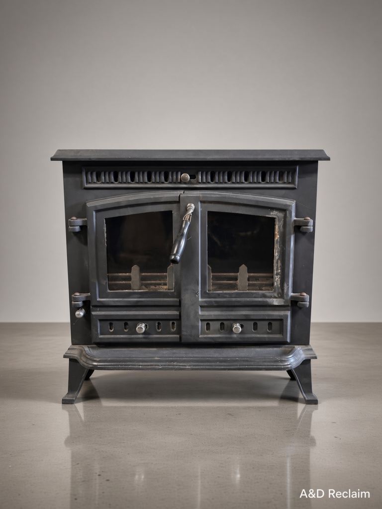 Reclaimed Vintage Cast Iron Multi-Fuel Log Burner Stove