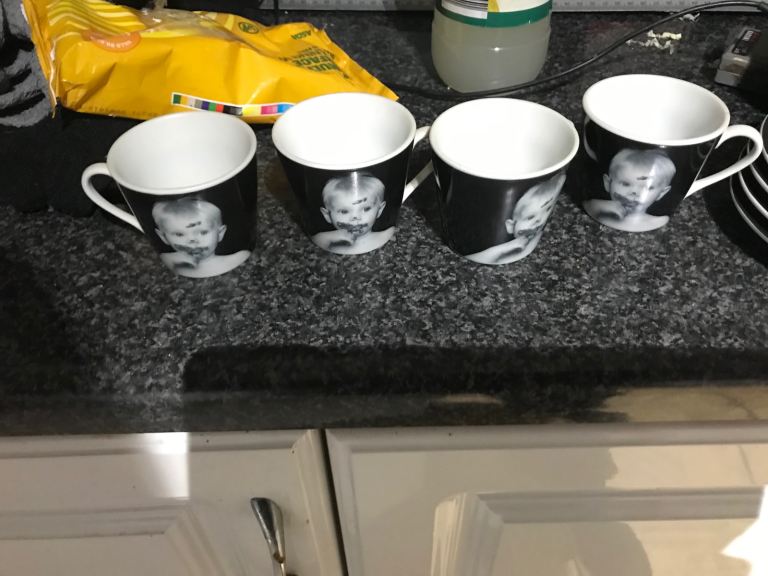 Choc faced kid cappuccino set