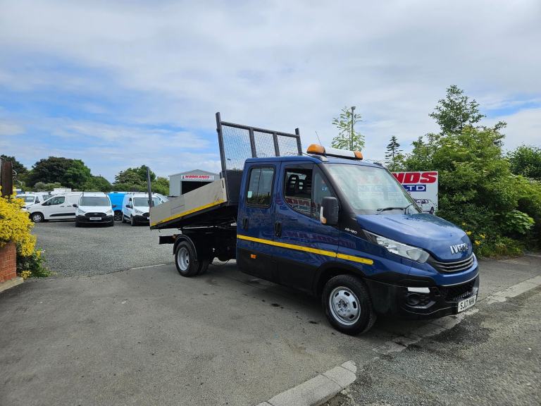 2017 ON 17 PLATE IVECO DAILY 35C12D CREW CAB TIPPER PICKUP 72K ULEZ FREE ZONE