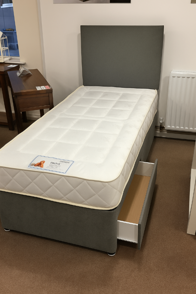 image for Luxury Divan Bed with Deep Storage Drawers and Elegant Upholstered Headboard