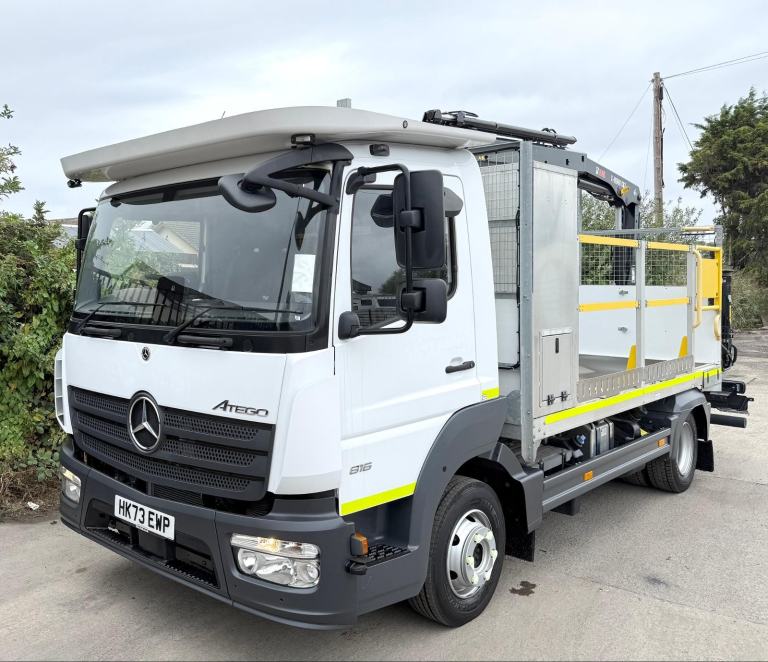 2024 MERCEDES ATEGO 816 POLE CARRIER 878 MILES! HIAB REMOTE CRANE AIR-CON EURO-6