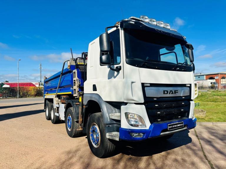 2019 DAF CF 450 8X4 TIPPER GRAB, EPSILON M125 CRANE, SLEEPER CAB