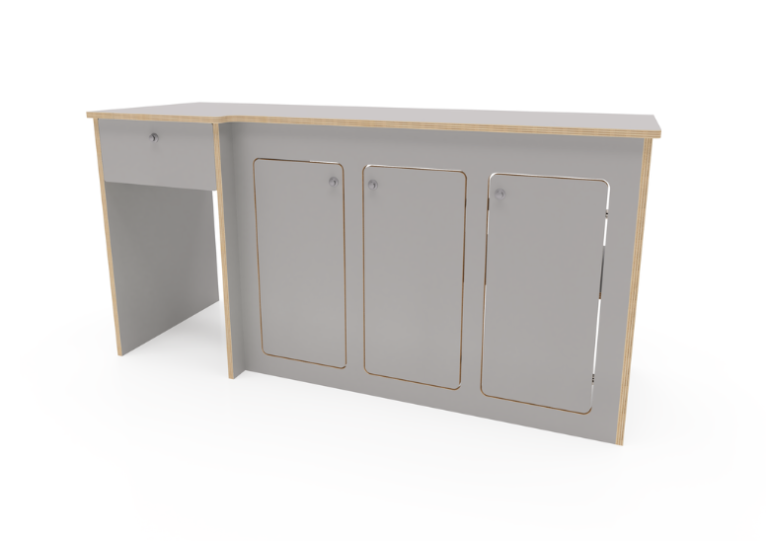 Campervan Furniture Bed and Kitchen, Cupboard Storage and Fridge Unit