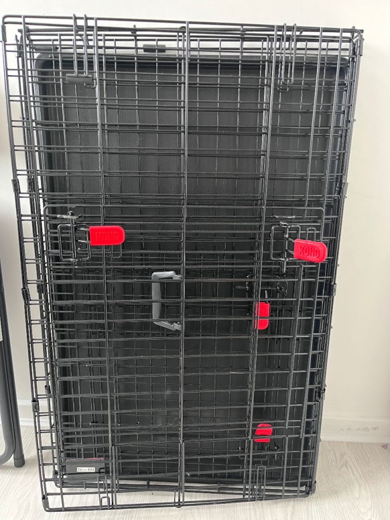 Large KONG Dog Crate - Black Metal