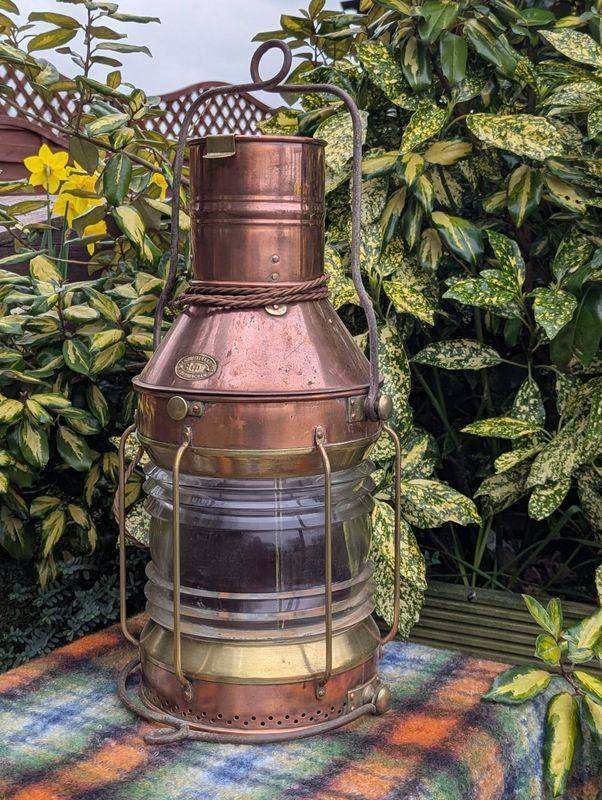 Copper and brass Griffiths and Sons (Birmingham) ships lantern