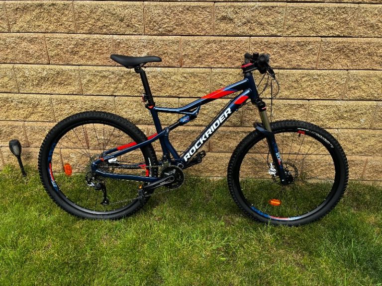 27.5" Rockrider ST 540 Full Suspension MTB (Blue / Orange) – Mint Condition
