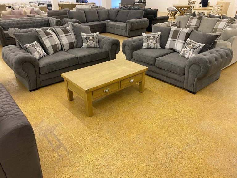 🔥 60% OFF Clearance -BRAND NEW Grey Color 3+2 Or Corner Sofa Verona Design Same Day Delivery