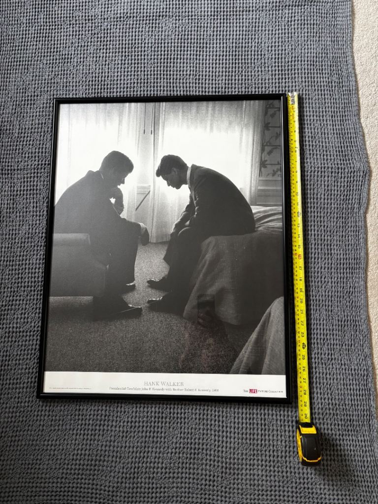 Fabulous B+W JFK pre-election framed Life image
