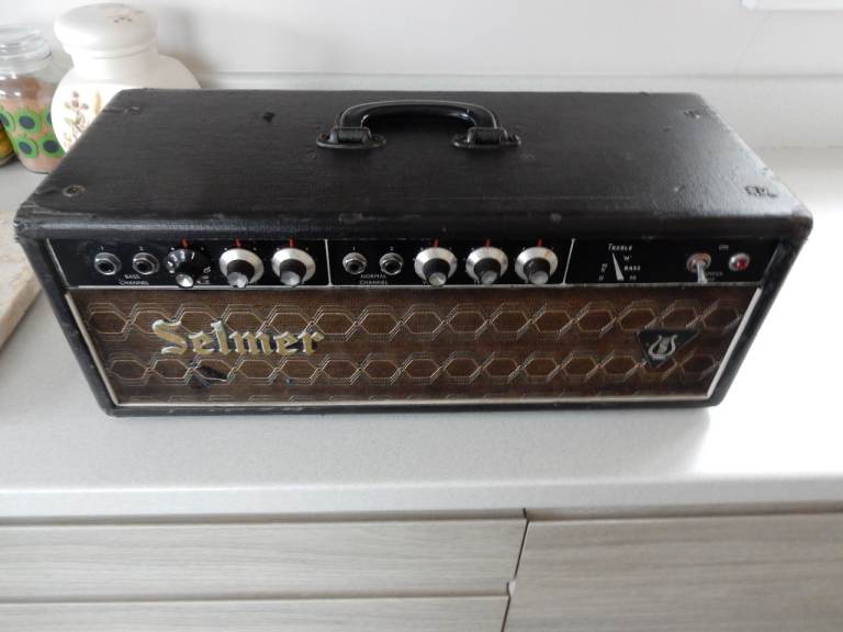 Vintage Selmer Treble and Bass 50 Watt valve amp Head