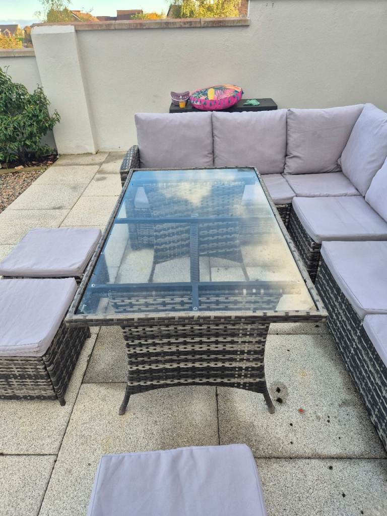 Rattan 9 seater garden set