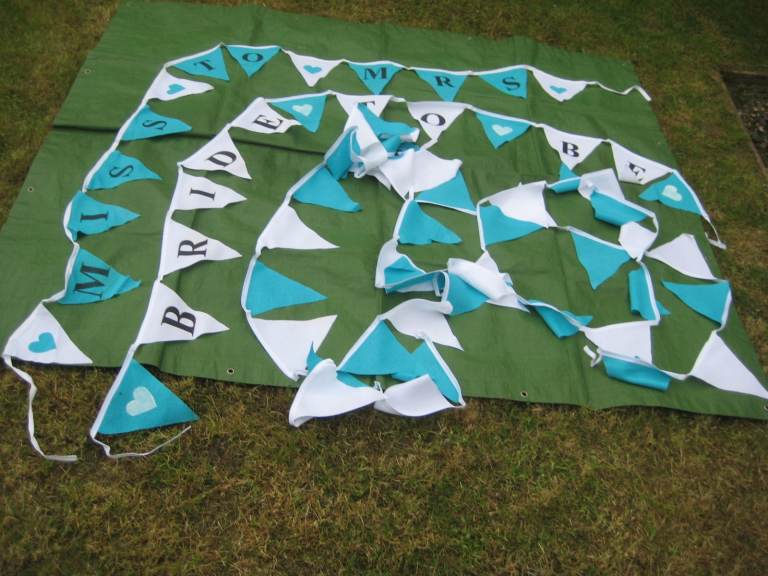 17 Metres of Brand New Hen Party Bunting for £5.00 Featuring Bride to Be & Miss to Mrs