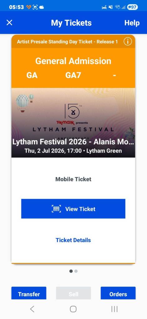 Lytham Festival 2026 Ticket - Alanis Morissette