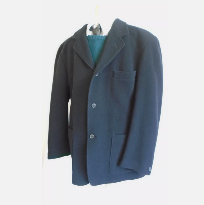 MARKS AND SPENCERS St. MICHAEL M&S WOOL RICH JACKET NAVY 40 INCH SHORT 40S