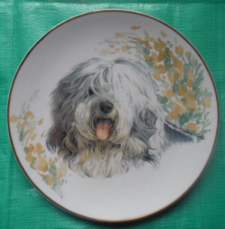  Decorative Plate Old English Sheep Dog.