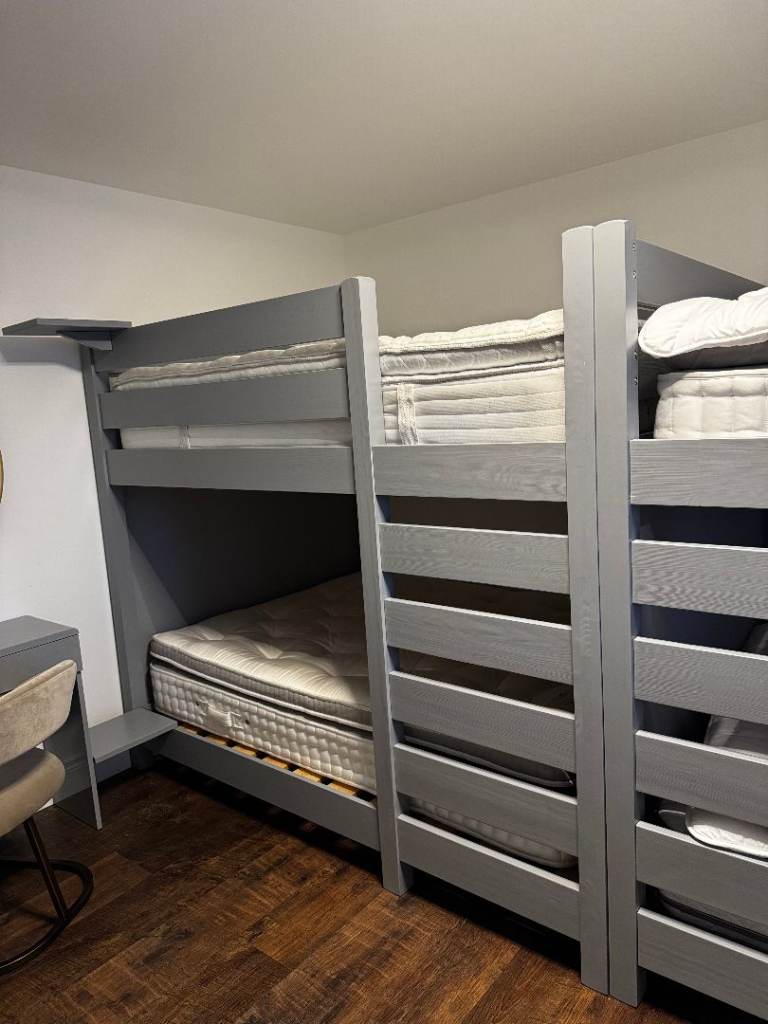 Full King size bunk beds adult rated ladder left or right side