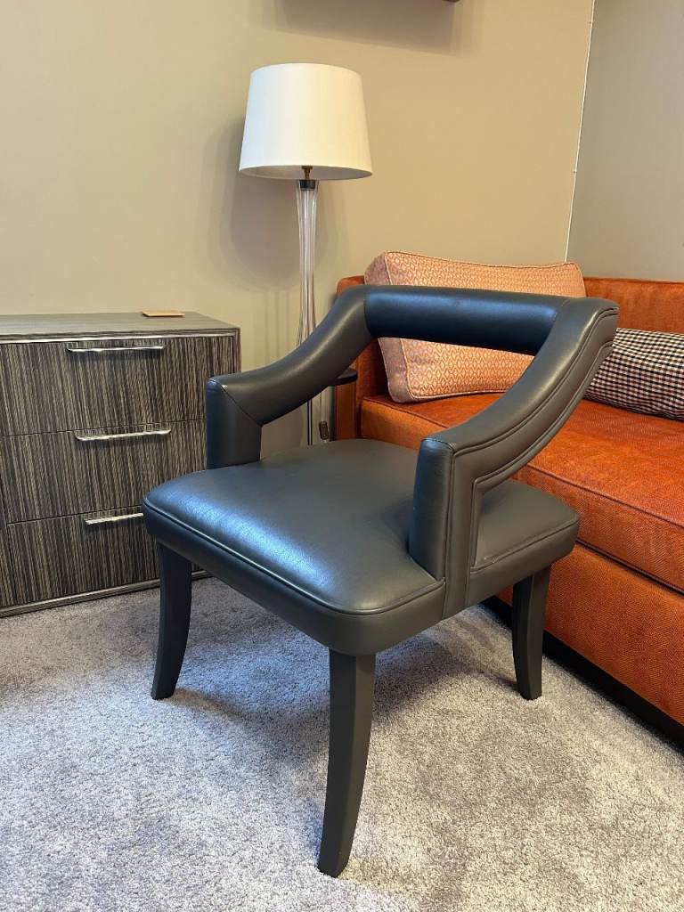 image for Bespoke / Made to measure chair / British made, grey leather