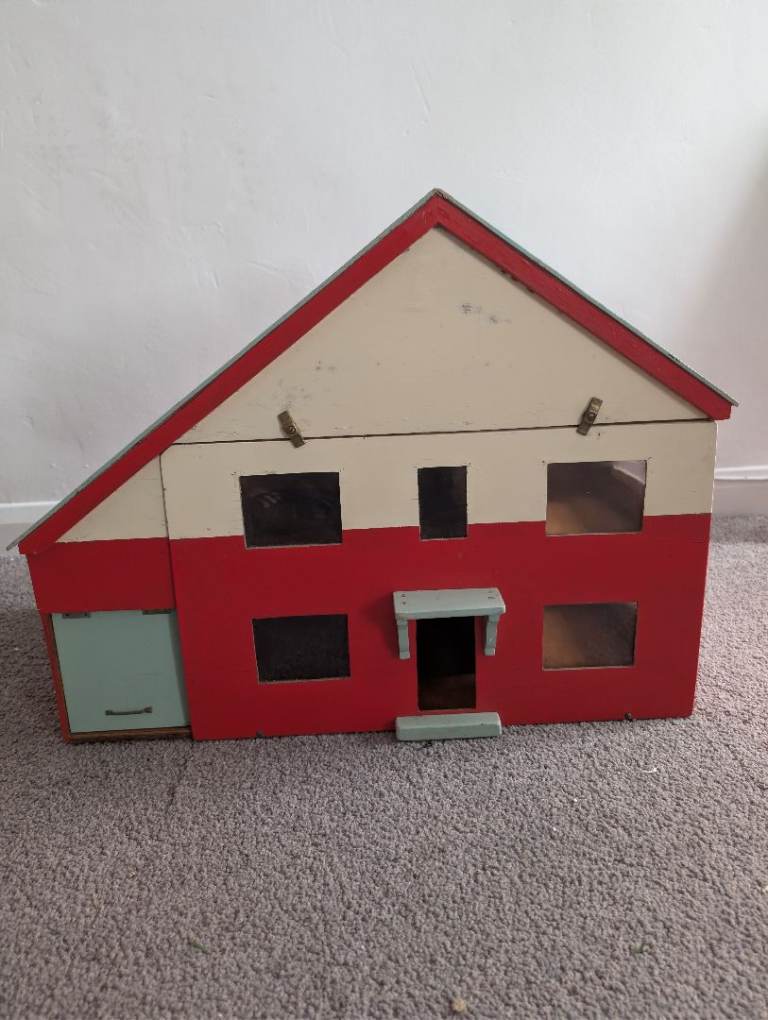 Vintage Wooden hand built dolls house 