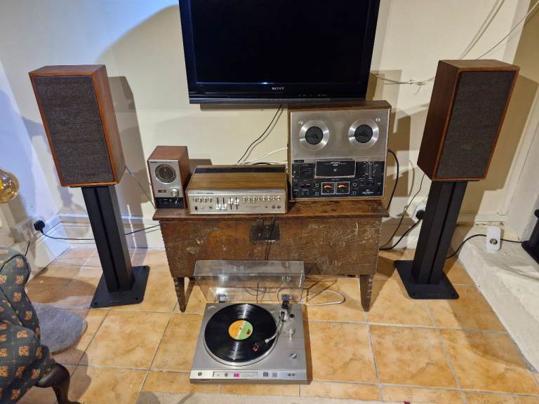 1970's Sony Hi Fi system with Reel to Reel  Tape recorder and Direct drive turntable