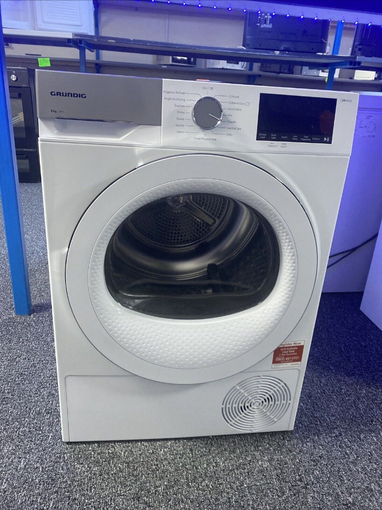 GRUNDIG GT54823CW 8 kg Heat Pump Tumble Dryer - White