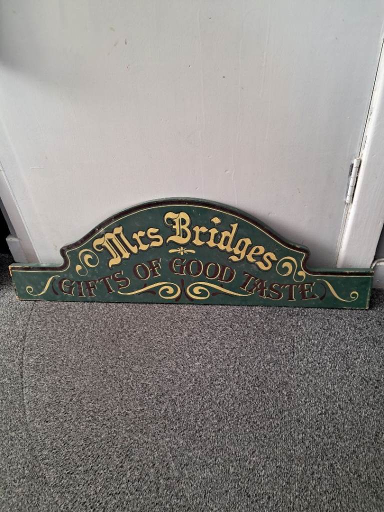Wooded sign approx 87 cms long and 33 cms at higher piont