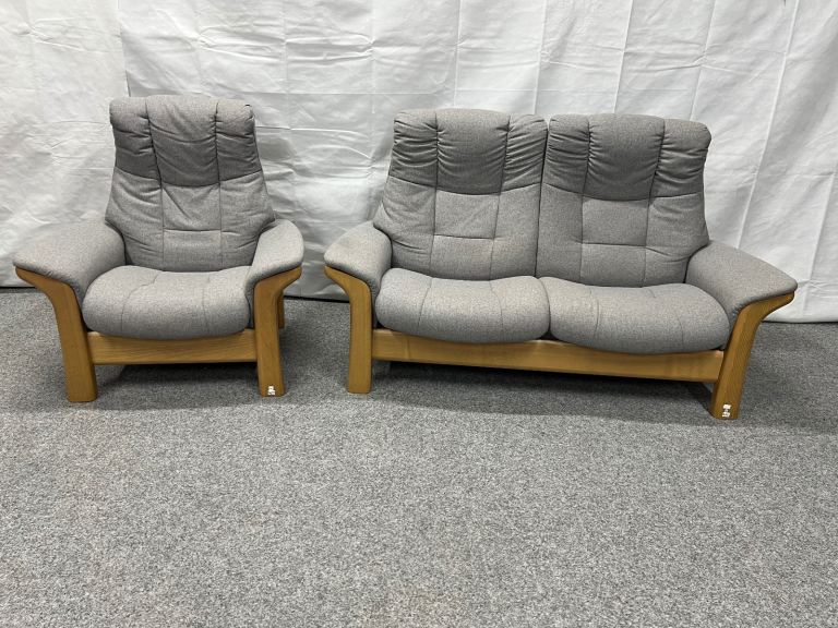 Ekornes Stressless Buckingham Windsor 2+1 fabric suite U.K. delivery available 