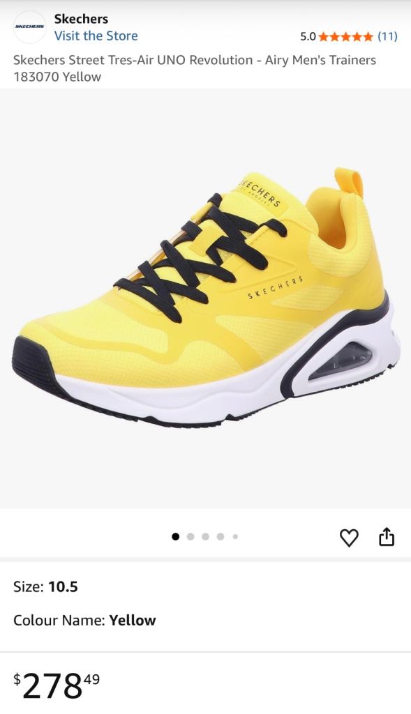 Skechers Tres-Air UNO Revolution Men's Trainers - Yellow