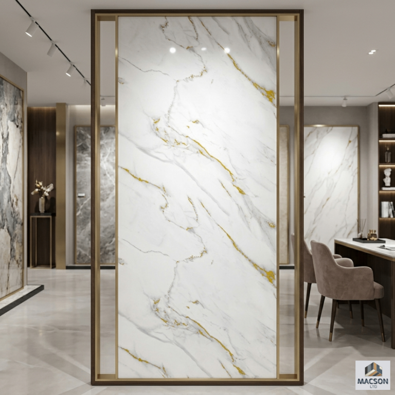 Waterproof Gold Marble Wet Wall Panels – PVC Bathroom Boards – Scotland UK