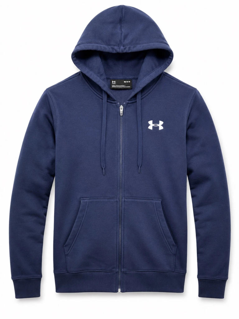 Men’s Under Armour Navy ColdGear Full Zip Hoodie Blue Large