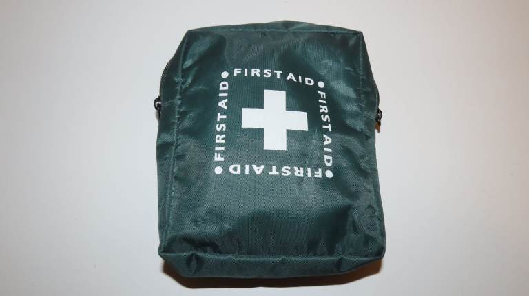 NEW TESCO Travel First Aid Kit Bag Empty Green Belt Compact Essential Supplies Emergencies Travel UK
