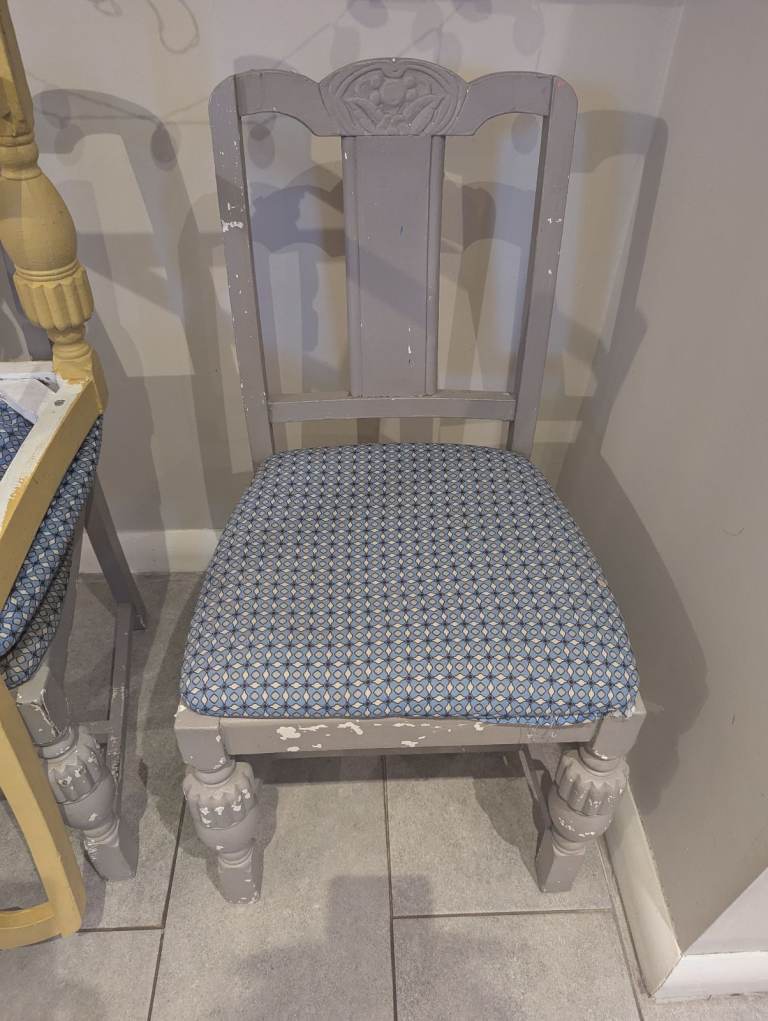 Wooden dining room chairs x 3