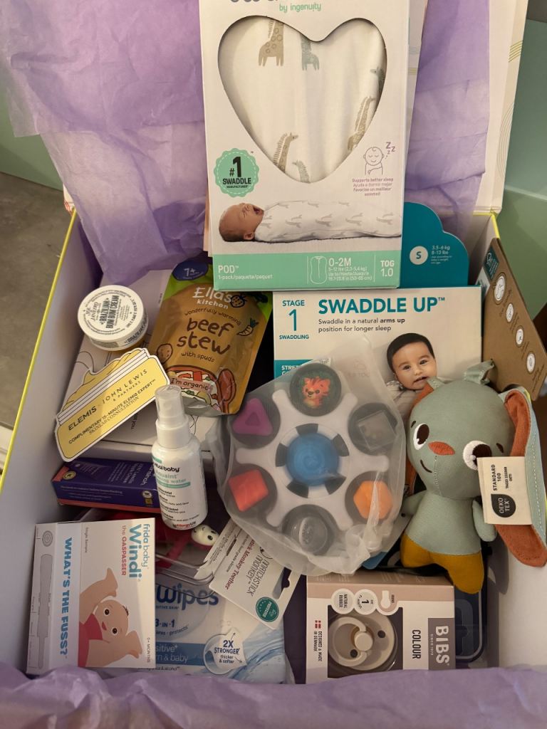 John Lewis new parent starter kit baby box- UNUSED £50 retail price £180!