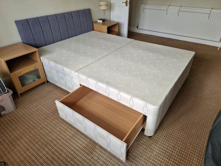 image for Double divan bed base with drawers