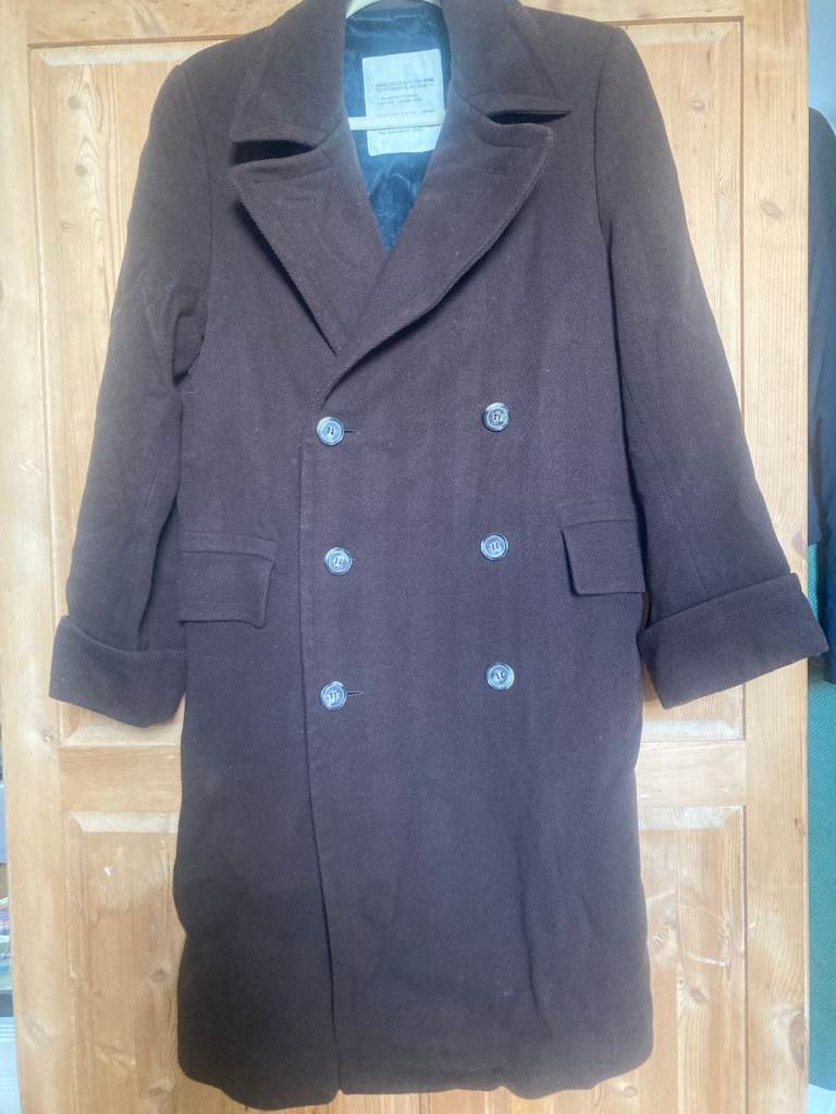 Mens overcoat, part wool, design reproduction from The Netherlands 1940's, M-L