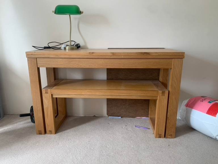 Solid Oak Sturdy Folding Dinning Table 
