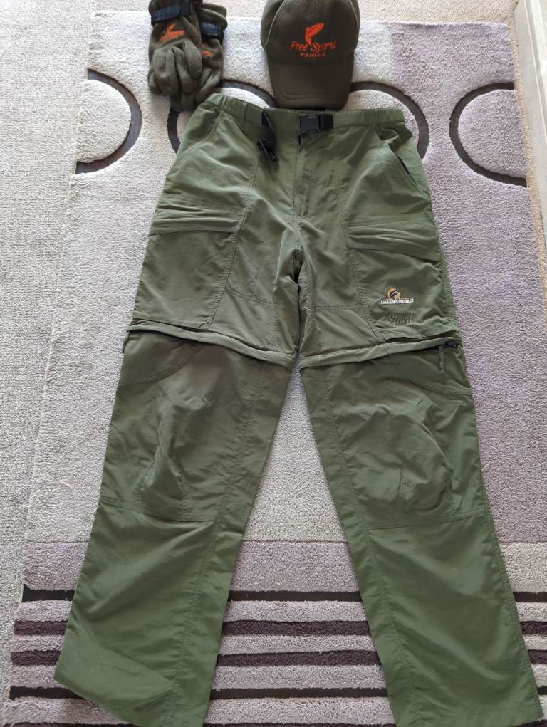 Free Spirit Carp Fishing Trousers, Vintage Brand New Never Worn, Size Medium