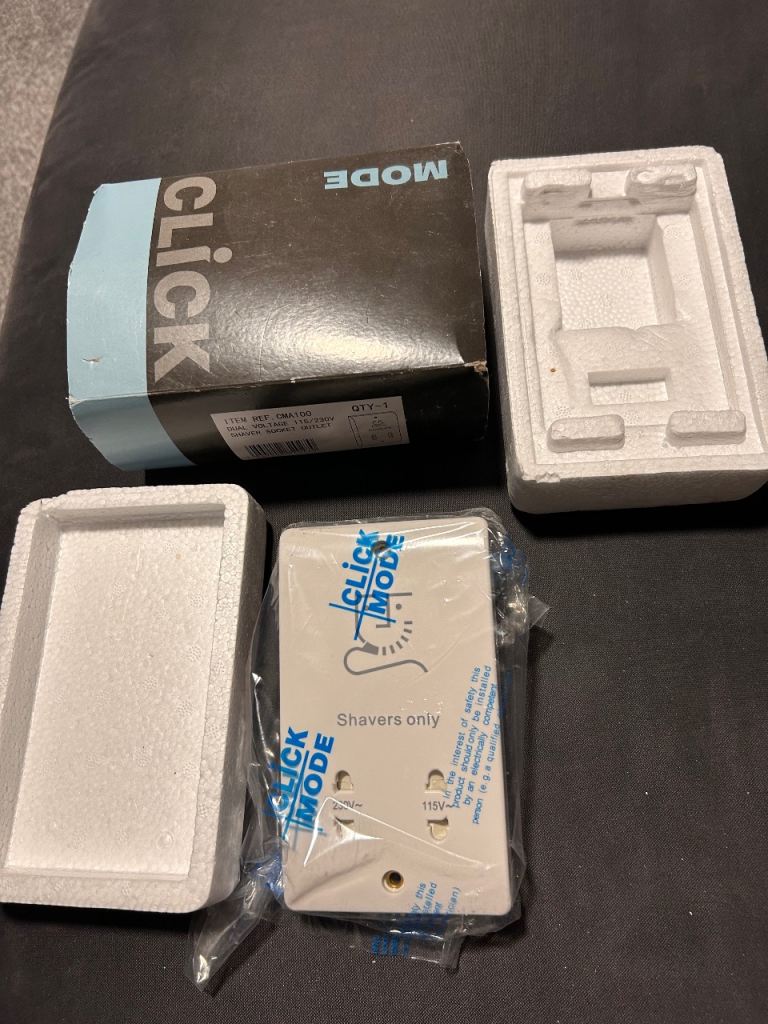 NEW Click Mode Shaver Socket - White